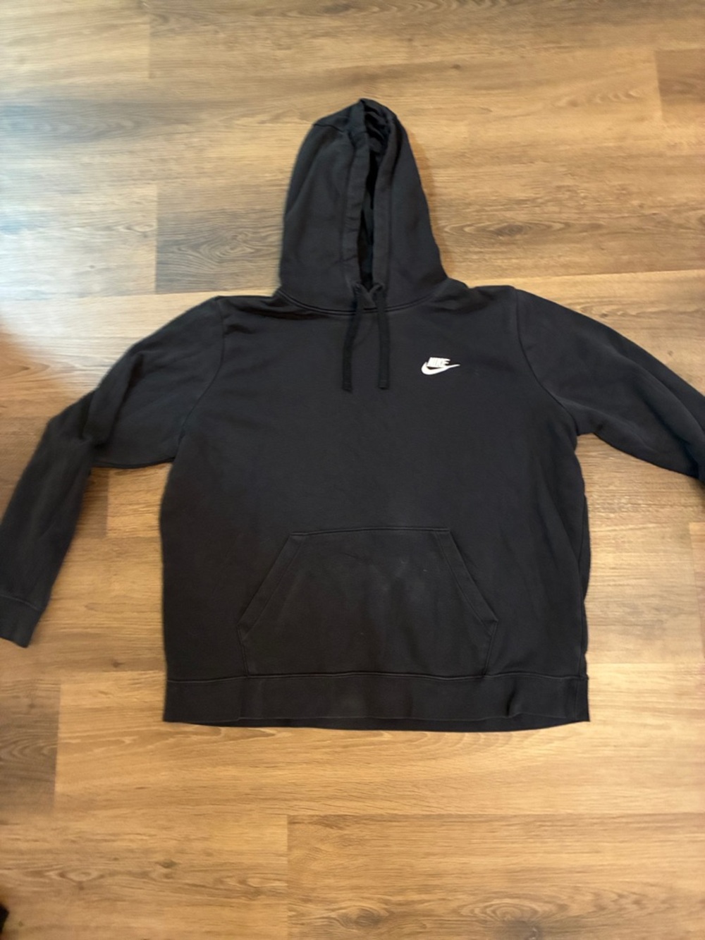 Nike Black Crewneck Hoodie with White Swoosh